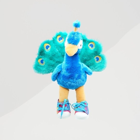 Build A‎ Bear Peacock Plush 16" Exotic Bird Retired Stuffed Animal Soft Toy - Picture 1 of 8